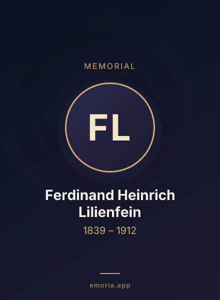 Memorial portrait of Ferdinand Heinrich Lilienfein