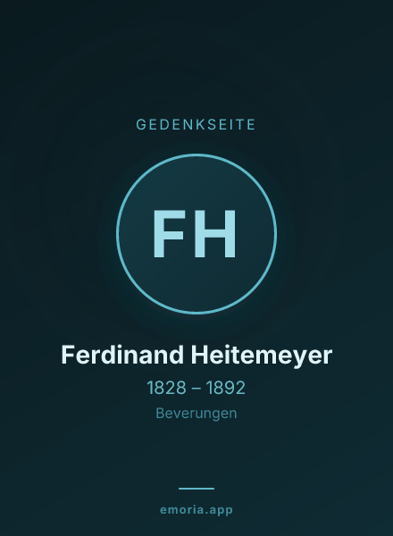 Gedenkportrait von Ferdinand Heitemeyer