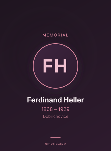 Memorial portrait of Ferdinand Heller