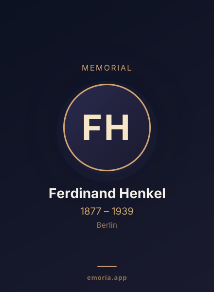 Memorial portrait of Ferdinand Henkel