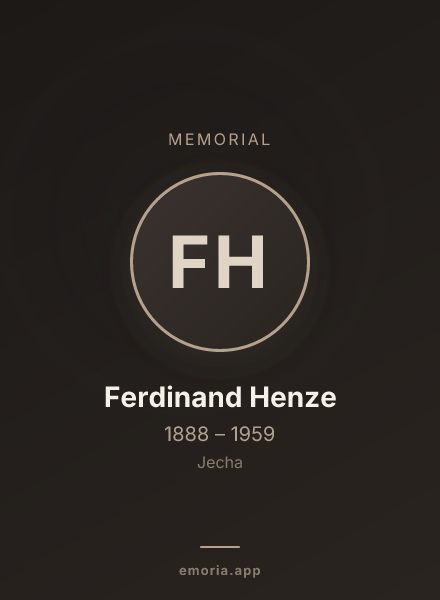 Memorial portrait of Ferdinand Henze