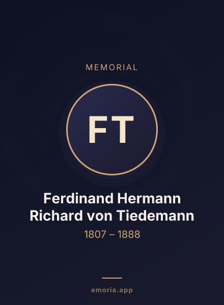 Memorial portrait of Ferdinand Hermann Richard von Tiedemann