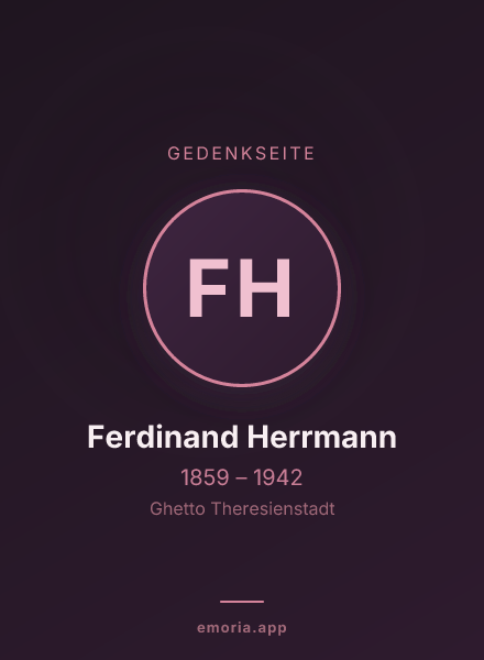 Gedenkportrait von Ferdinand Herrmann