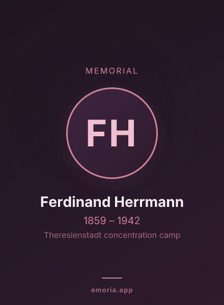 Memorial portrait of Ferdinand Herrmann