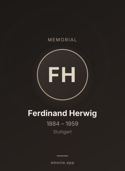 Memorial portrait of Ferdinand Herwig