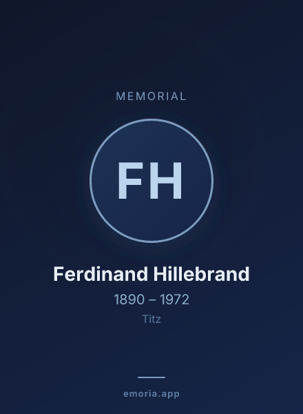 Memorial portrait of Ferdinand Hillebrand