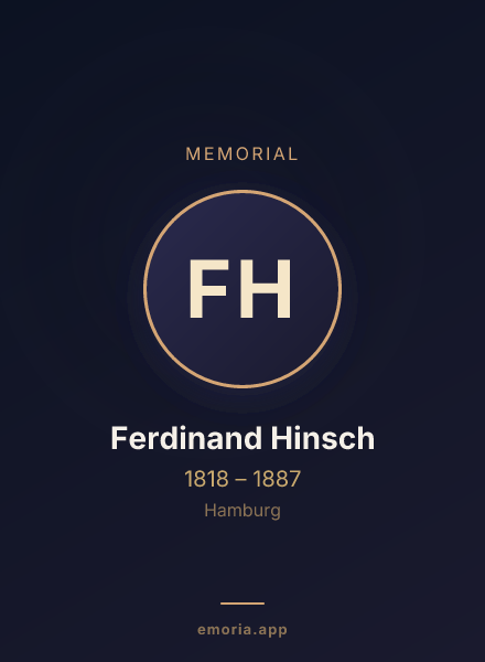 Memorial portrait of Ferdinand Hinsch