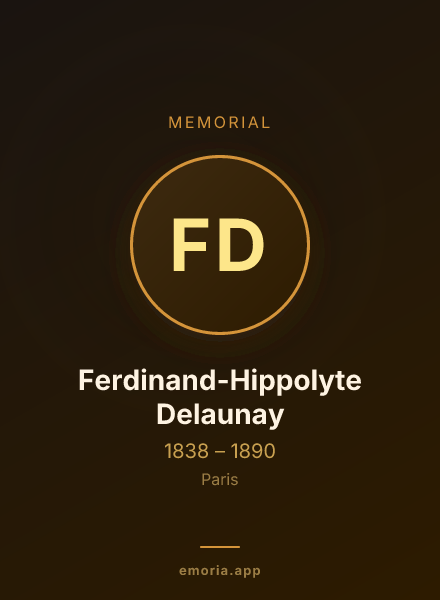 Memorial portrait of Ferdinand-Hippolyte Delaunay
