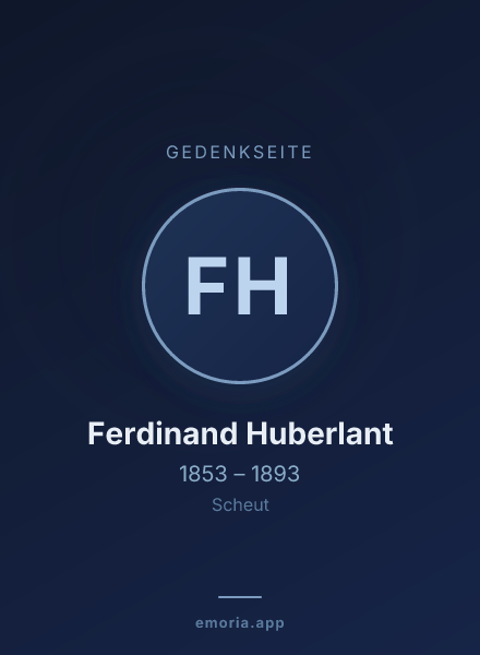 Gedenkportrait von Ferdinand Huberlant