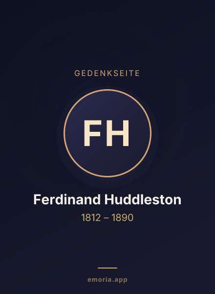 Gedenkportrait von Ferdinand Huddleston