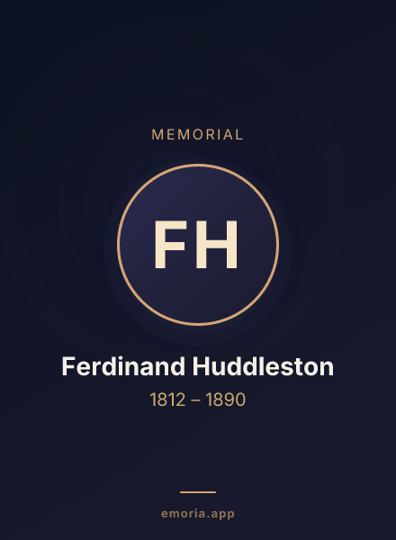 Memorial portrait of Ferdinand Huddleston