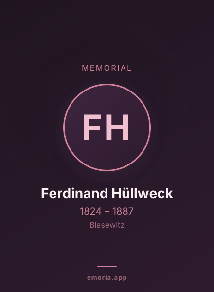 Memorial portrait of Ferdinand Hüllweck