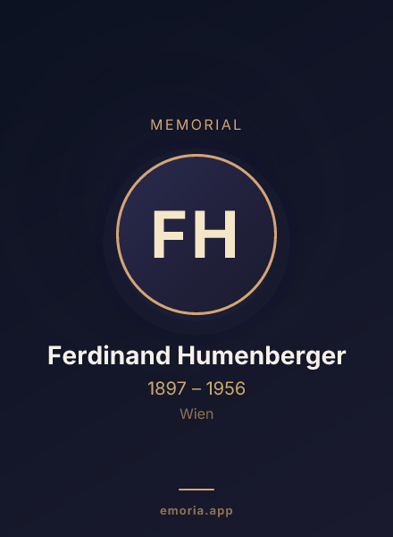 Memorial portrait of Ferdinand Humenberger