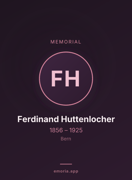Memorial portrait of Ferdinand Huttenlocher