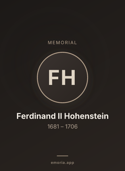 Memorial portrait of Ferdinand II Hohenstein
