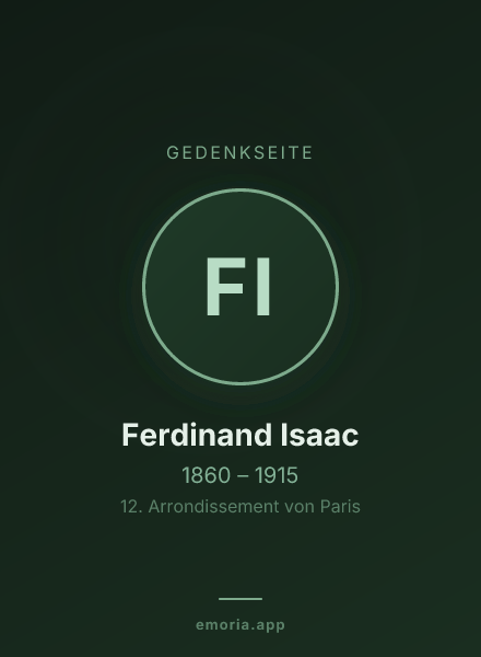 Gedenkportrait von Ferdinand Isaac