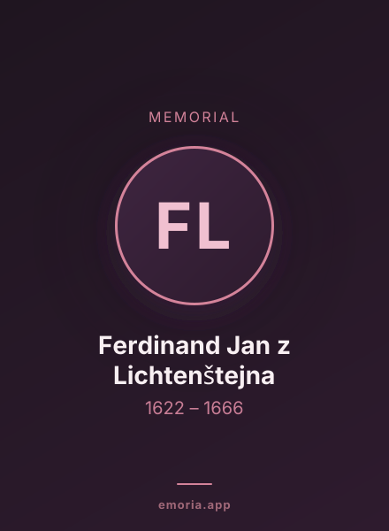 Memorial portrait of Ferdinand Jan z Lichtenštejna