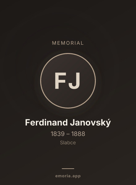 Memorial portrait of Ferdinand Janovský