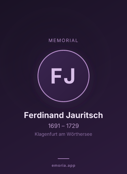 Memorial portrait of Ferdinand Jauritsch