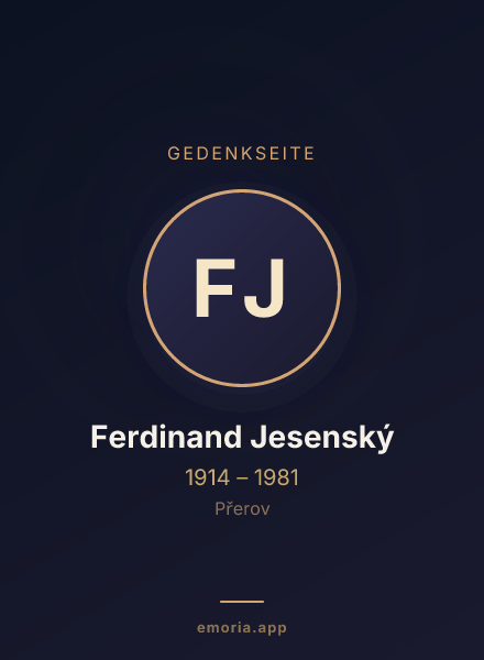 Gedenkportrait von Ferdinand Jesenský