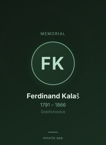Memorial portrait of Ferdinand Kalaš