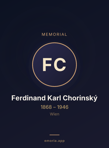 Memorial portrait of Ferdinand Karl Chorinský