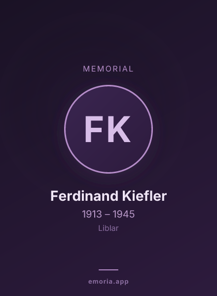 Memorial portrait of Ferdinand Kiefler