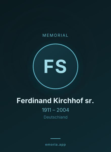 Memorial portrait of Ferdinand Kirchhof sr.