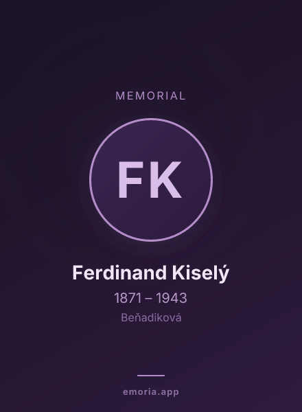 Memorial portrait of Ferdinand Kiselý