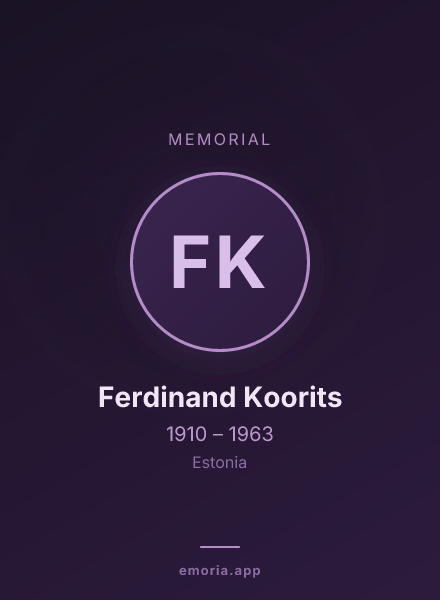 Memorial portrait of Ferdinand Koorits