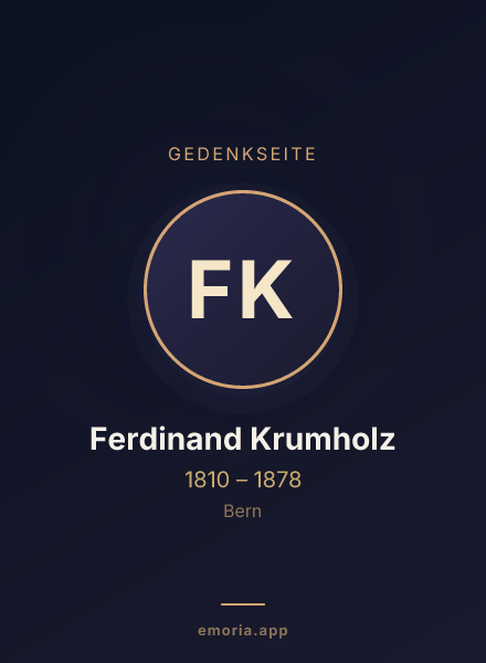 Gedenkportrait von Ferdinand Krumholz