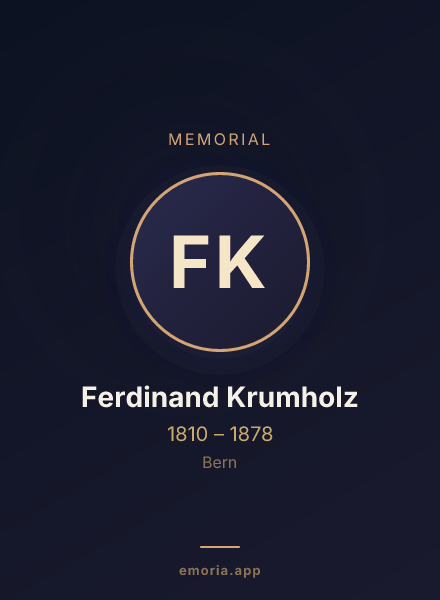 Memorial portrait of Ferdinand Krumholz