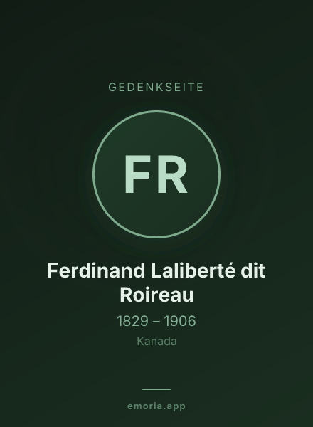 Gedenkportrait von Ferdinand Laliberté dit Roireau