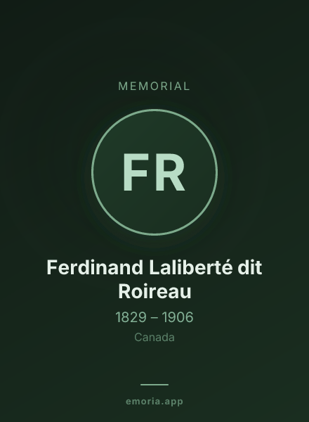 Memorial portrait of Ferdinand Laliberté dit Roireau