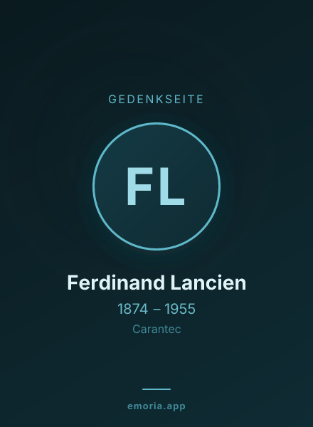 Gedenkportrait von Ferdinand Lancien