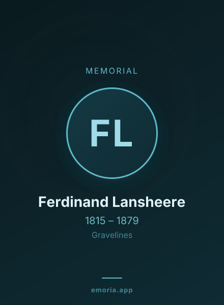 Memorial portrait of Ferdinand Lansheere