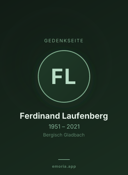 Gedenkportrait von Ferdinand Laufenberg