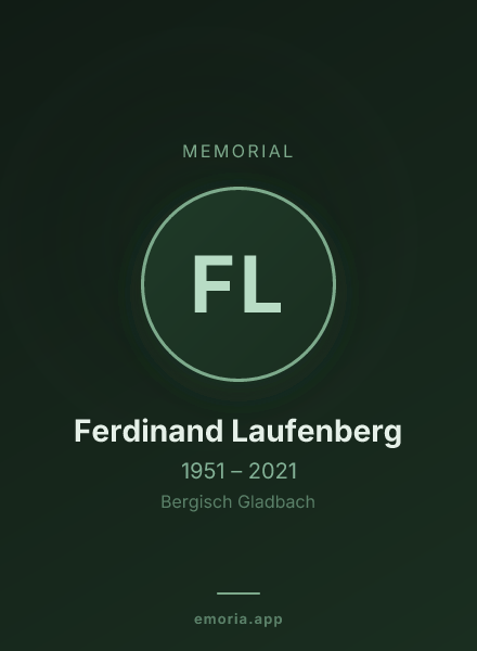 Memorial portrait of Ferdinand Laufenberg