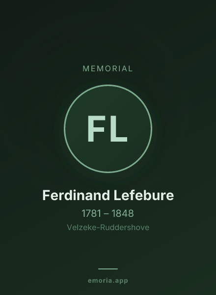 Memorial portrait of Ferdinand Lefebure