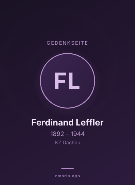 Gedenkportrait von Ferdinand Leffler