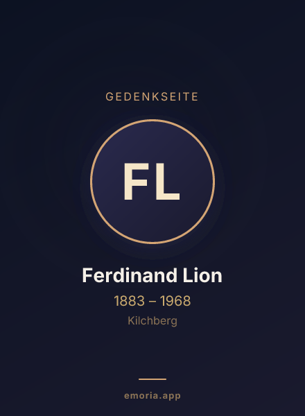 Gedenkportrait von Ferdinand Lion