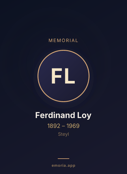 Memorial portrait of Ferdinand Loy