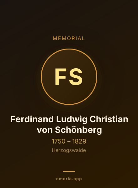 Memorial portrait of Ferdinand Ludwig Christian von Schönberg