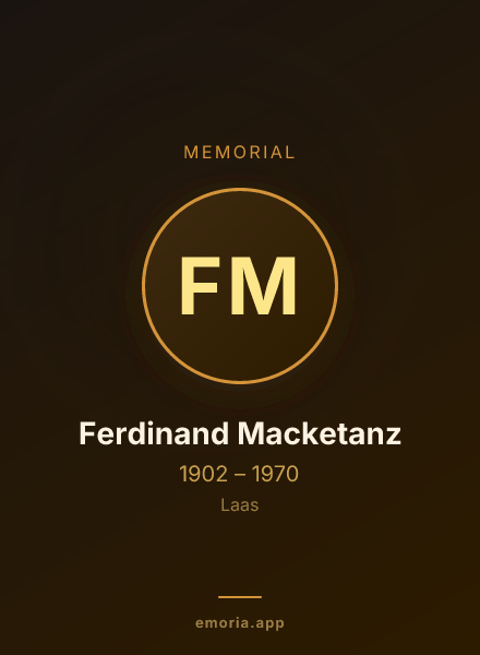 Memorial portrait of Ferdinand Macketanz