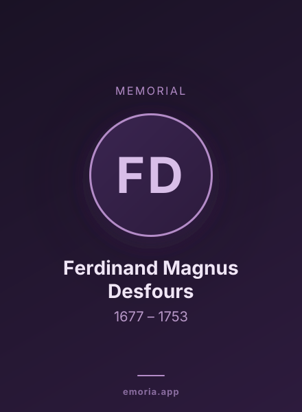 Memorial portrait of Ferdinand Magnus Desfours