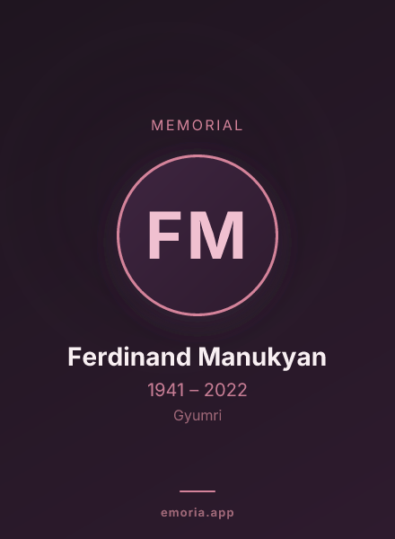 Memorial portrait of Ferdinand Manukyan