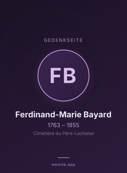 Gedenkportrait von Ferdinand-Marie Bayard