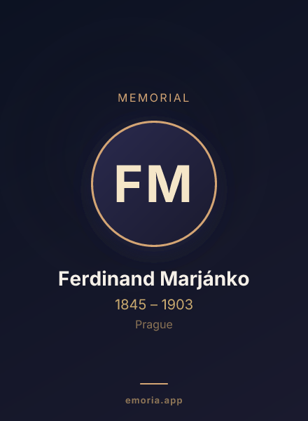 Memorial portrait of Ferdinand Marjánko