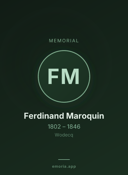 Memorial portrait of Ferdinand Maroquin