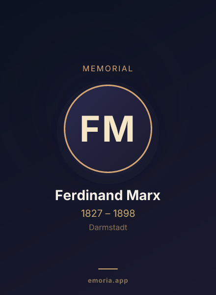 Memorial portrait of Ferdinand Marx
